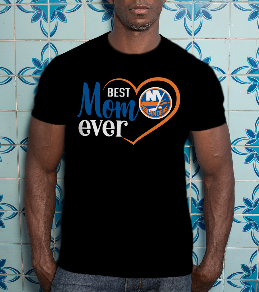 New York Islanders Best Mom Ever Heart T-Shirt