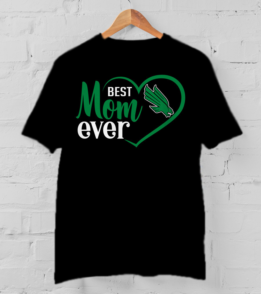 North Texas Mean Green Best Mom Ever Heart T-Shirt