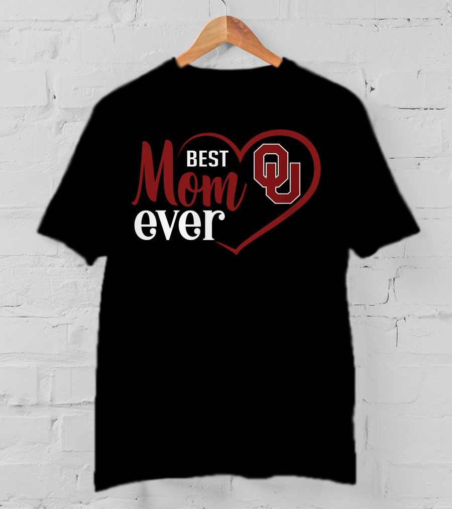 Best Mom Ever Oklahoma Sooners Heart Ou T-Shirt