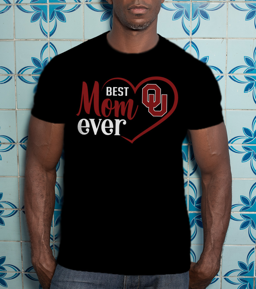 Best Mom Ever Oklahoma Sooners Heart Ou T-Shirt