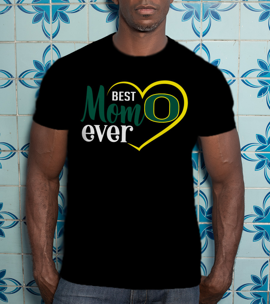 Oregon Ducks Best Mom Ever Heart O T-Shirt