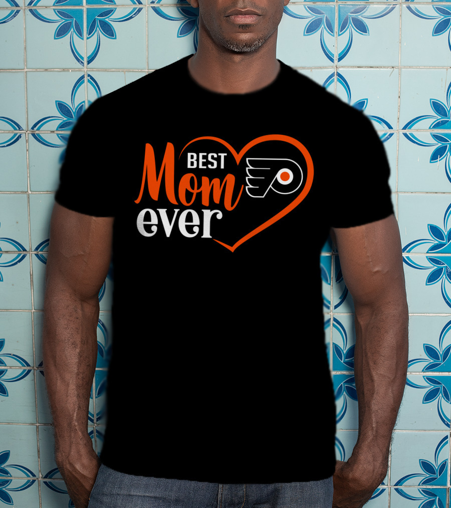Philadelphia Flyers Best Mom Ever Heart T-Shirt