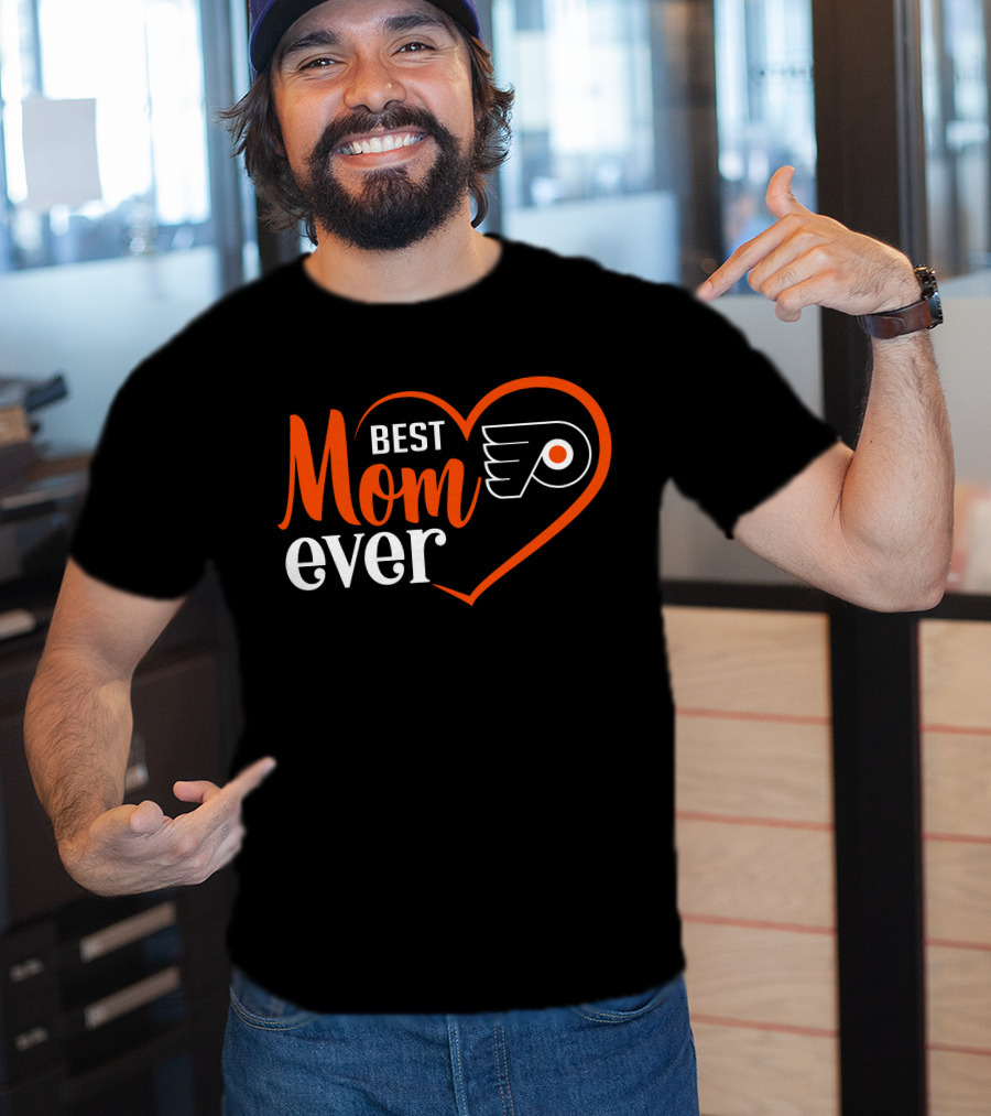Philadelphia Flyers Best Mom Ever Heart T-Shirt