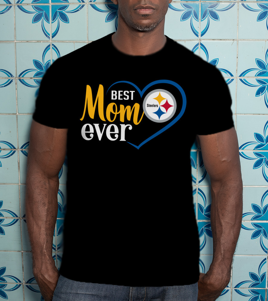 Pittsburgh Steelers Best Mom Ever Heart T-Shirt