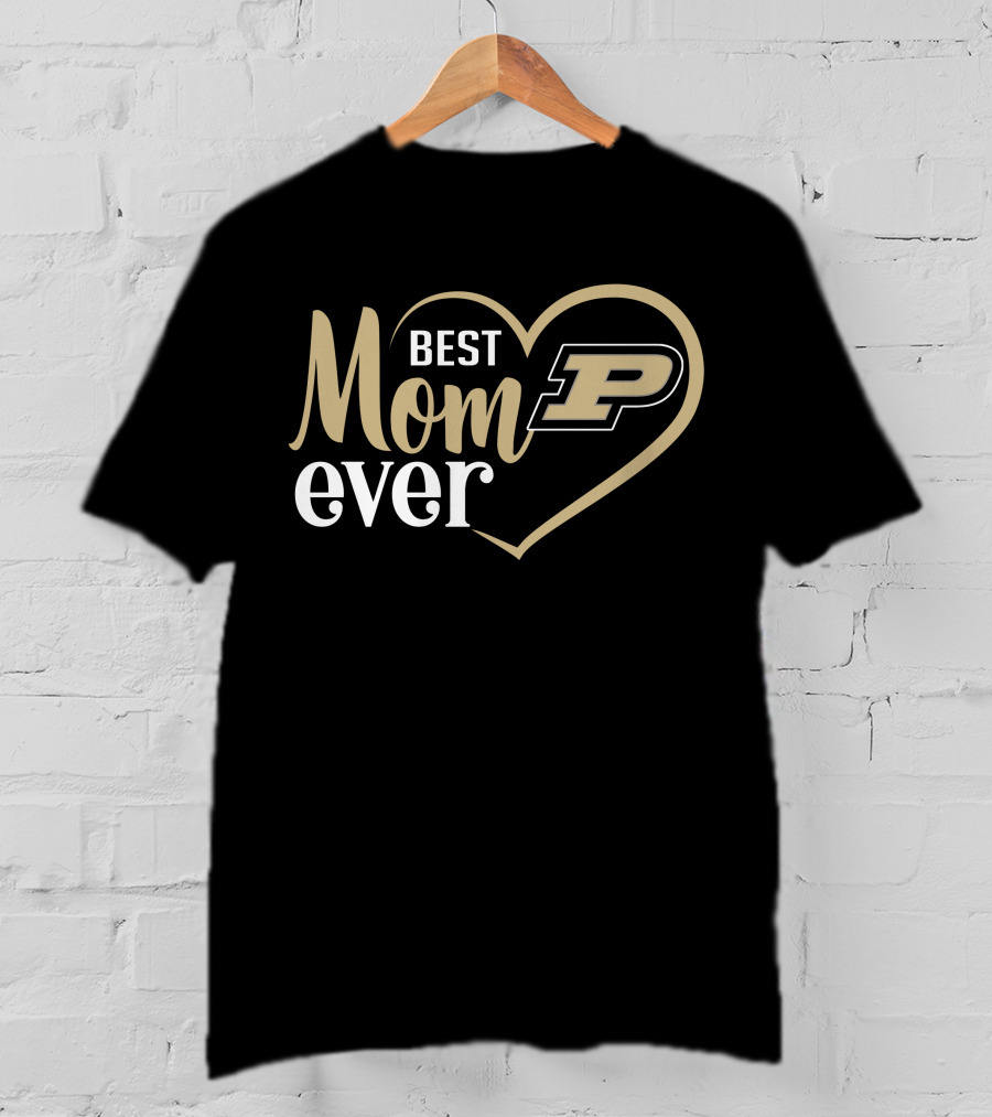 Best Mom Ever Purdue Boilermakers Heart T-Shirt