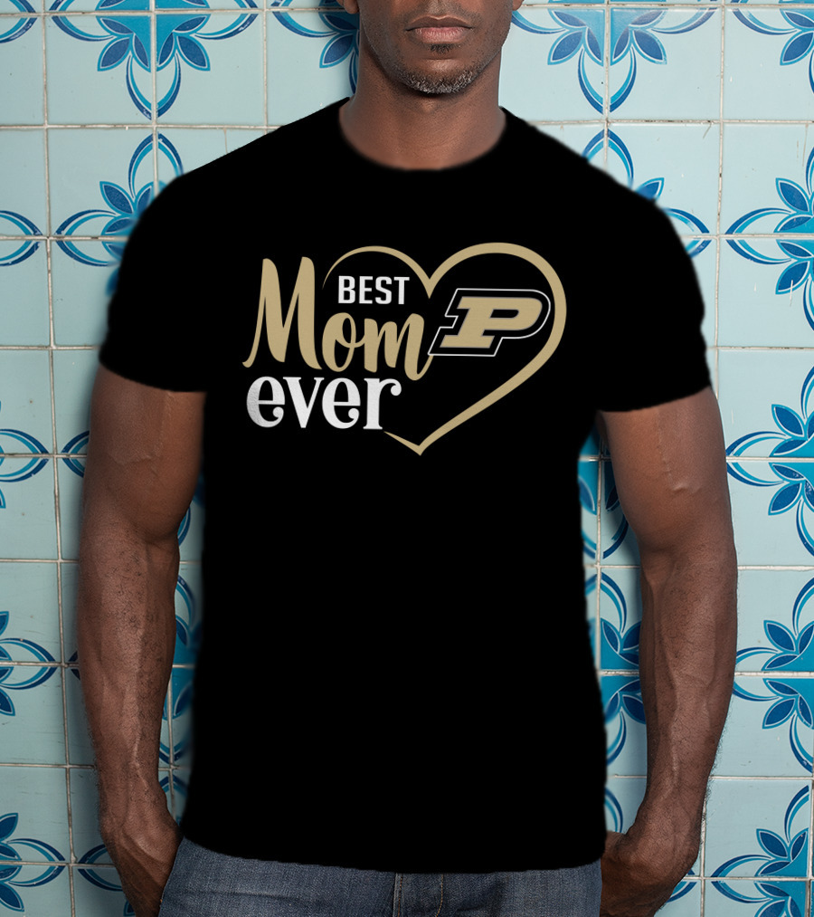 Best Mom Ever Purdue Boilermakers Heart T-Shirt