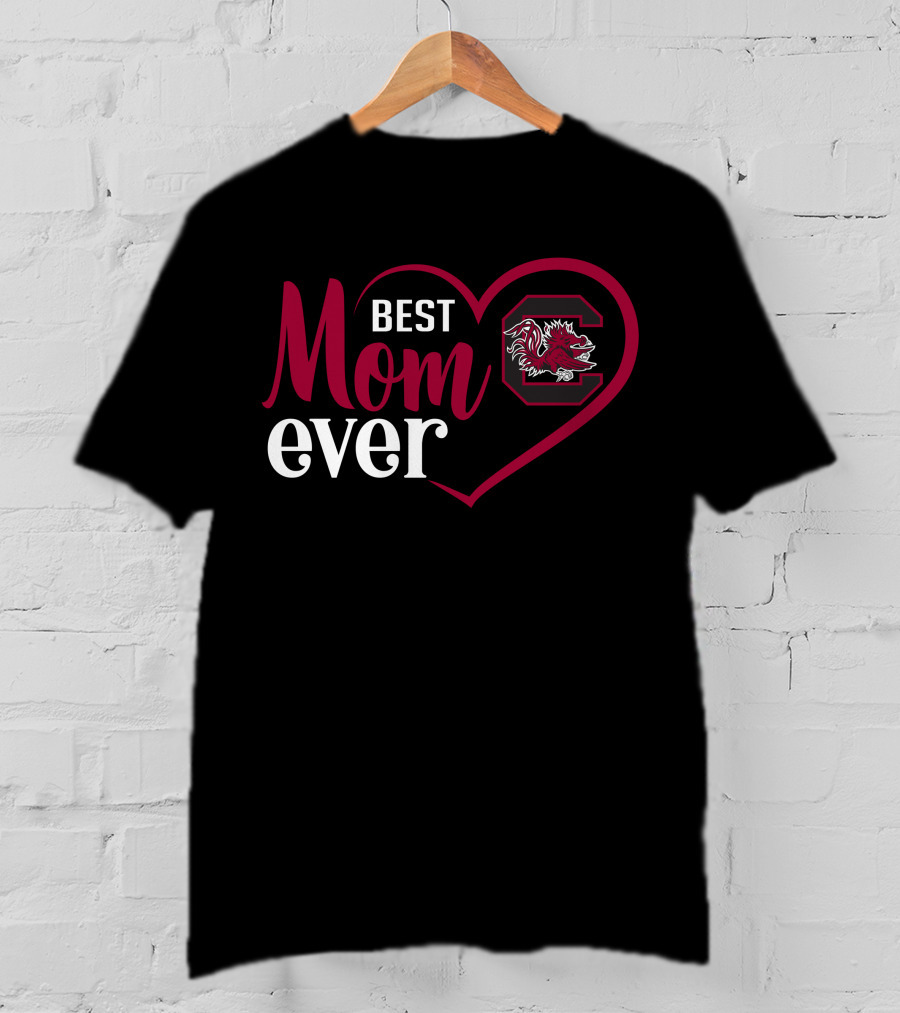 Best Mom Ever South Carolina Gamecocks Heart T-Shirt