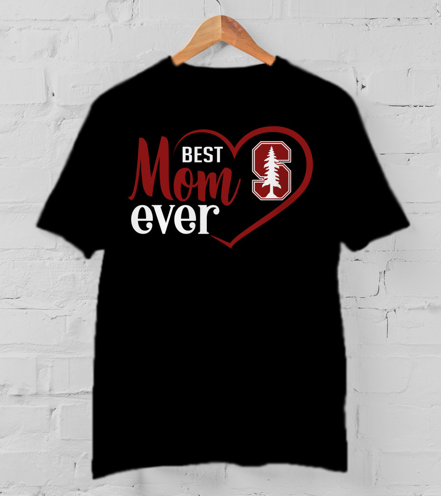 Best Mom Ever Stanford Cardinal Heart T-Shirt