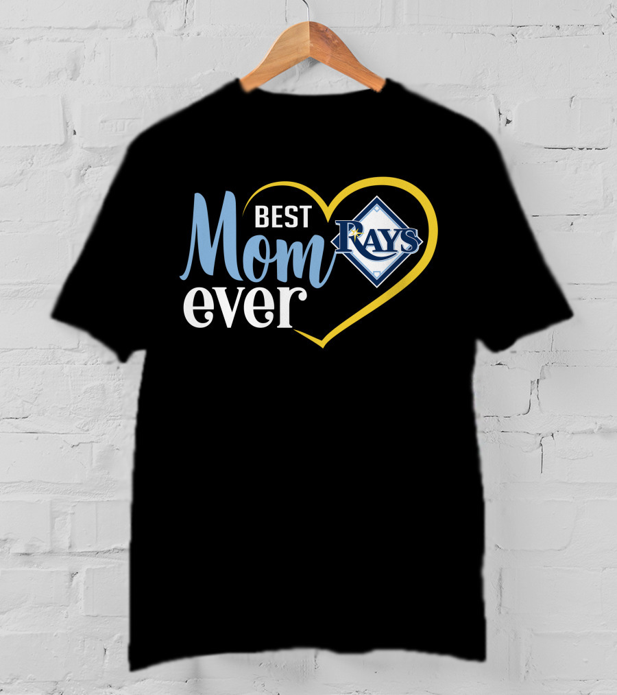 Tampa Bay Rays Best Mom Ever Heart T-Shirt