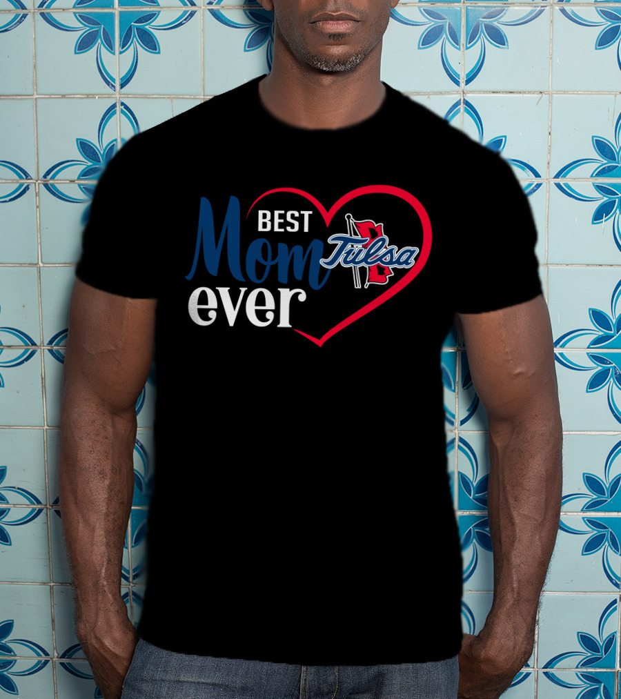 Best Mom Ever Tulsa Golden Hurricane Red Heart T-Shirt