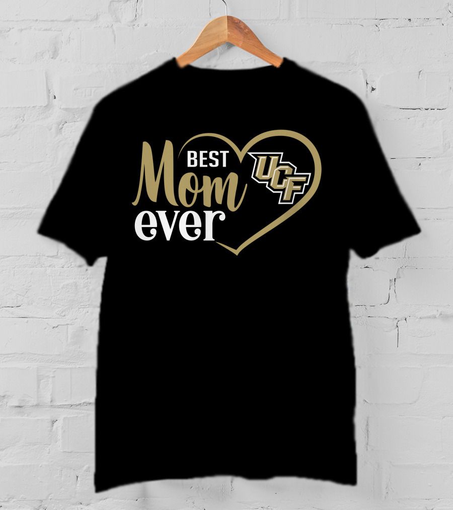 Ucf Knights Best Mom Ever Heart Shape T-Shirt