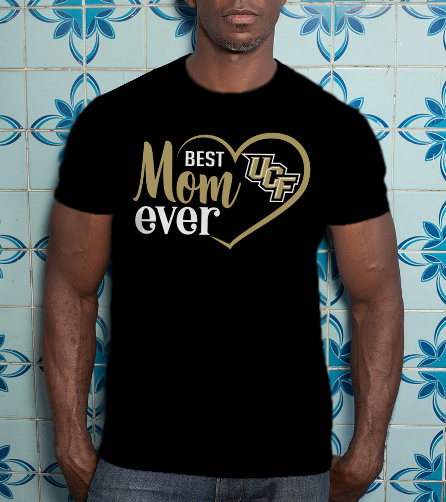 Ucf Knights Best Mom Ever Heart Shape T-Shirt