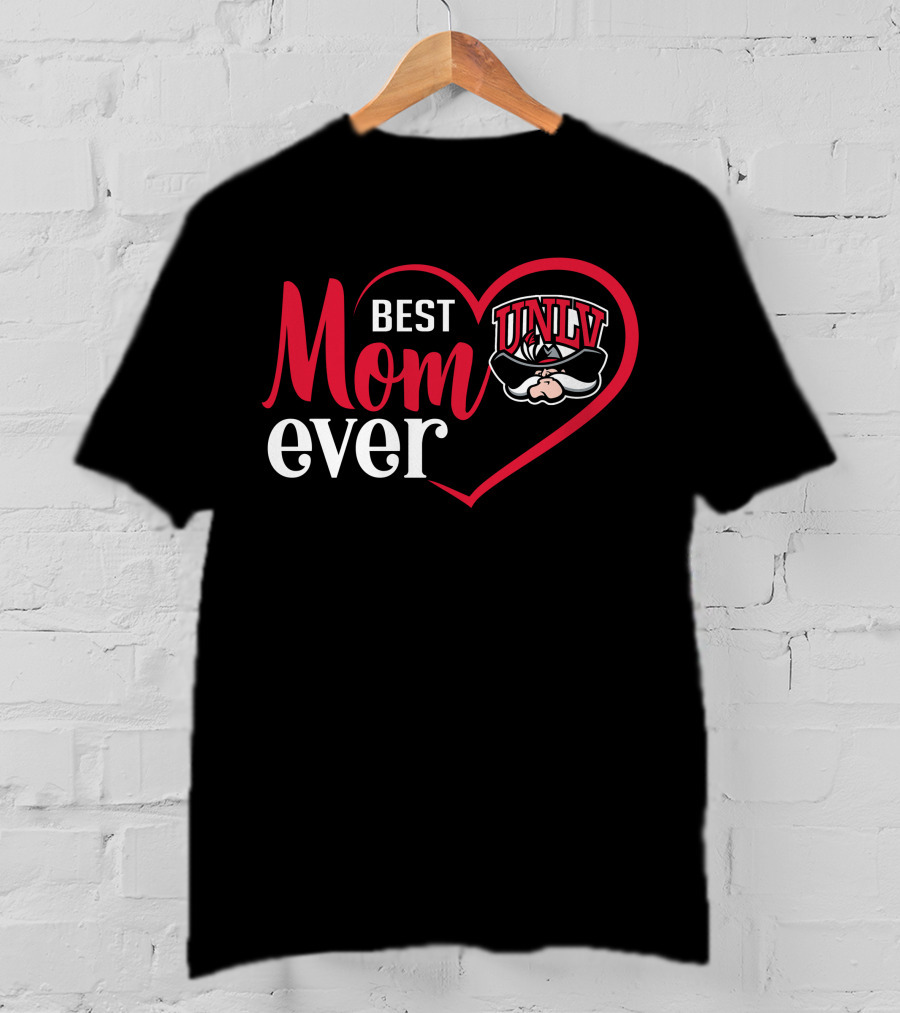 Unlv Rebels Best Mom Ever Heart T-Shirt