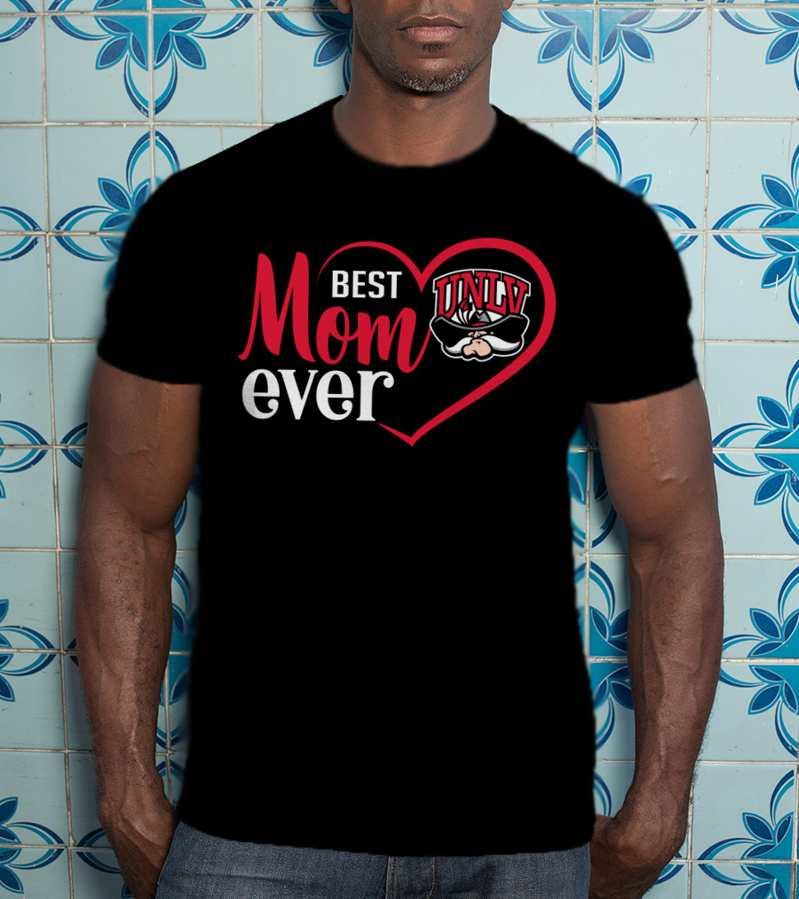Unlv Rebels Best Mom Ever Heart T-Shirt