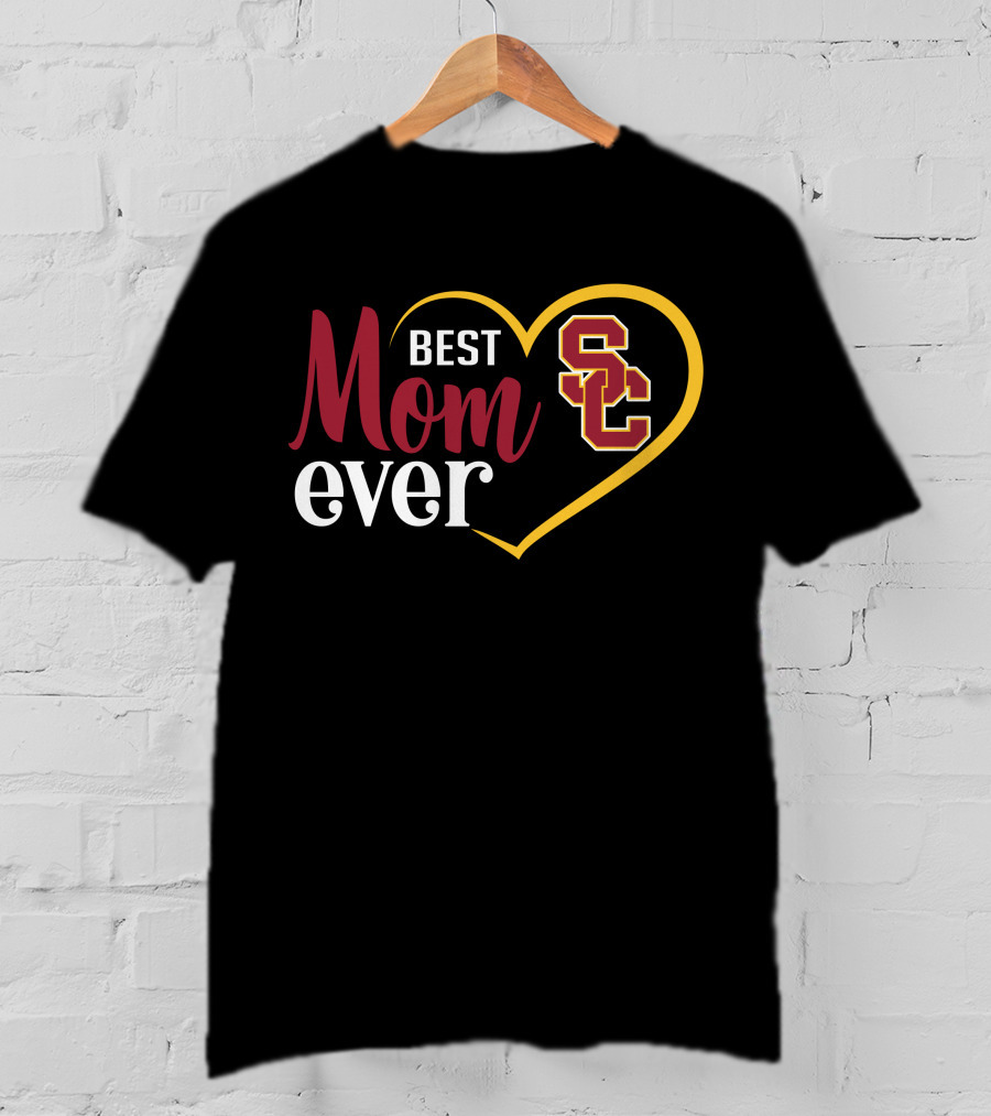 Usc Trojans Best Mom Ever Heart T-Shirt