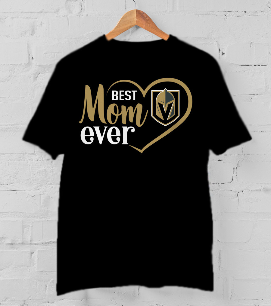 Vegas Golden Knights Best Mom Ever Heart T-Shirt