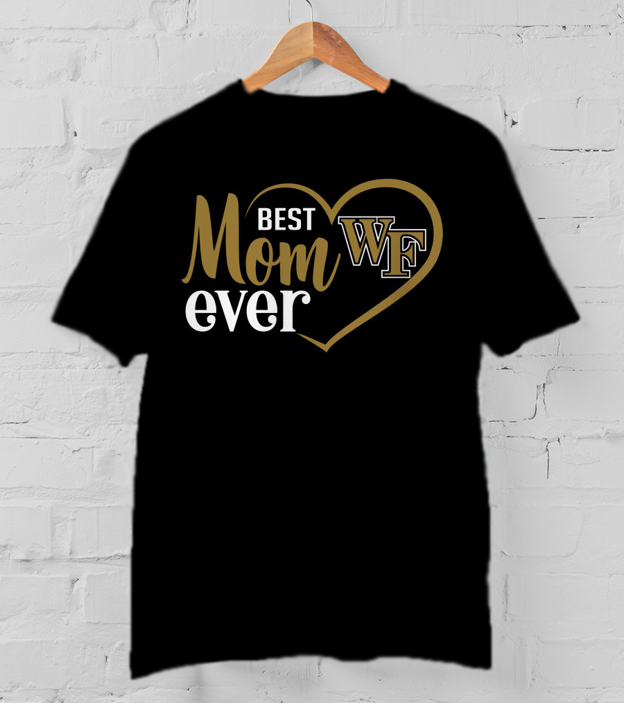 Best Mom Ever Wf Wake Forest Heart T-Shirt