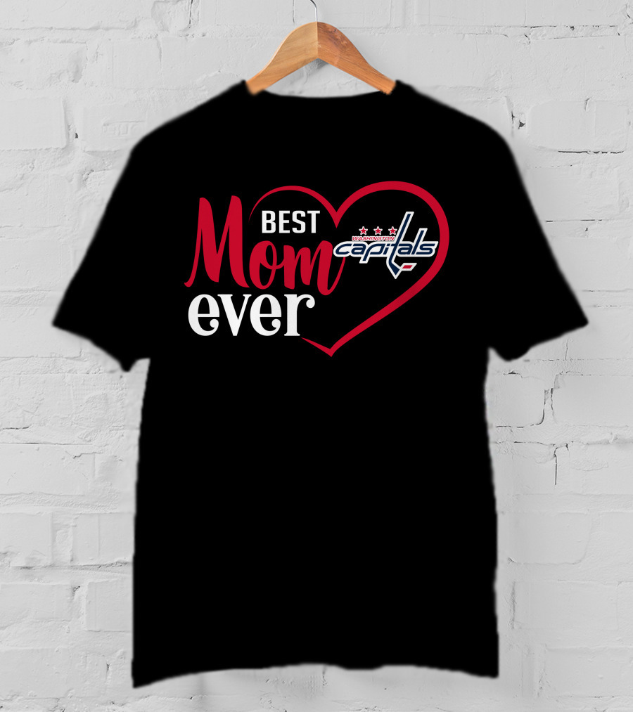 Washington Capitals Best Mom Ever Heart T-Shirt