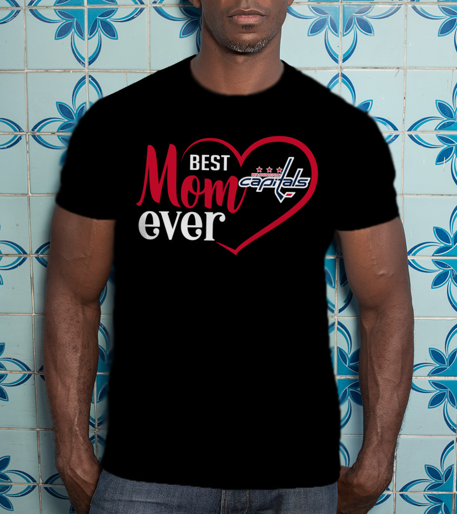 Washington Capitals Best Mom Ever Heart T-Shirt