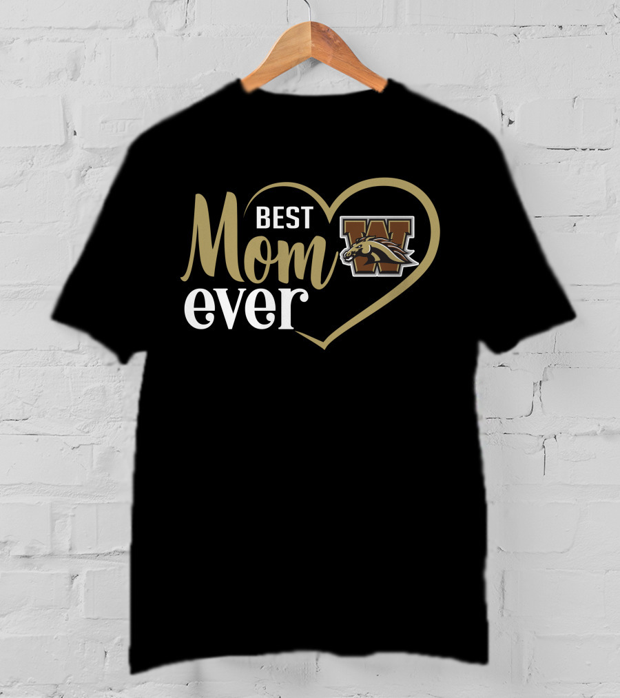 Best Mom Ever Western Michigan Broncos Heart T-Shirt