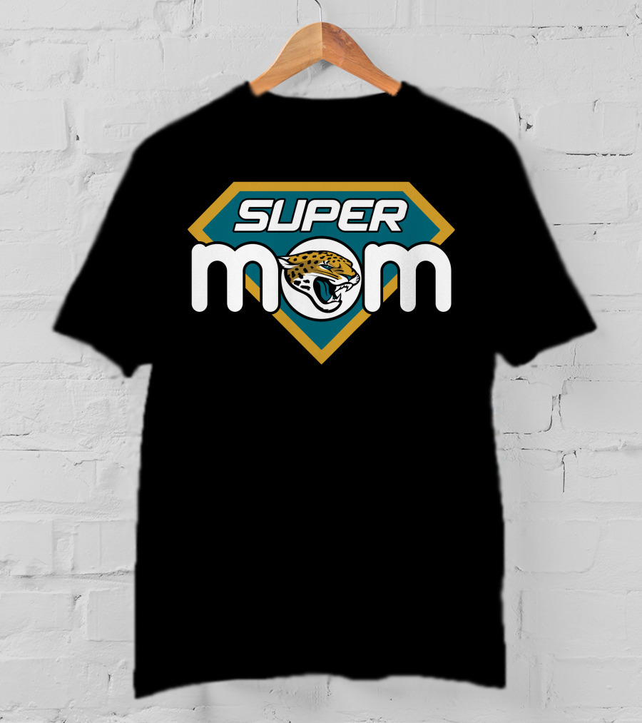 Jacksonville Jaguars Super Mom Fan Logo Badge T-Shirt