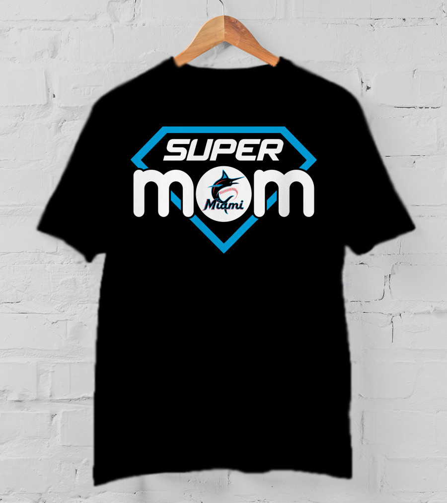 Super Mom Miami Marlins Team Spirit 48 T-Shirt