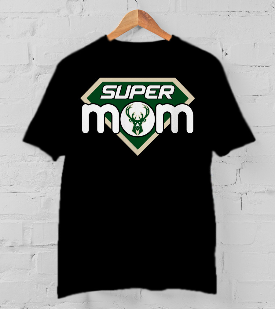 Super Mom Milwaukee Bucks Logo '82 Style T-Shirt