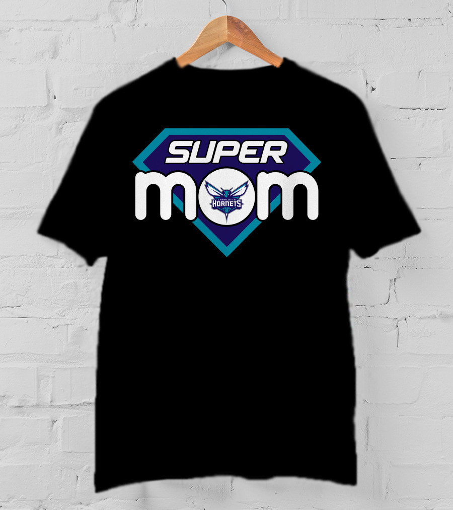 Super Mom Charlotte Hornets Logo T-Shirt