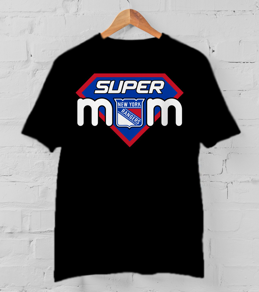 New York Rangers Super Mom Emblem With Shield T-Shirt