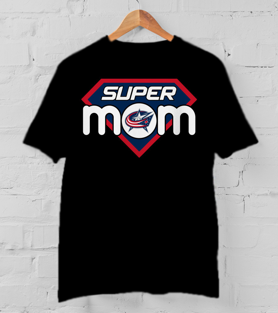Super Mom Columbus Blue Jackets Logo Symbol T-Shirt
