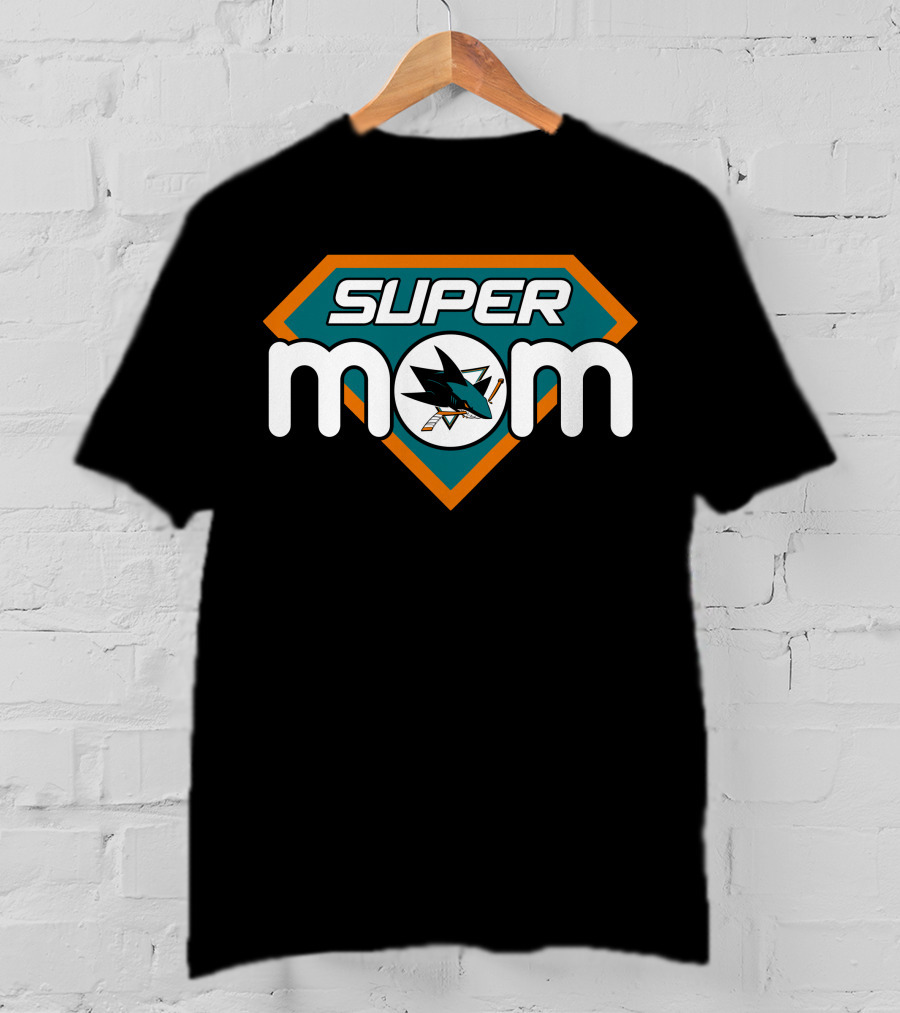 San Jose Sharks Super Mom Hero T-Shirt