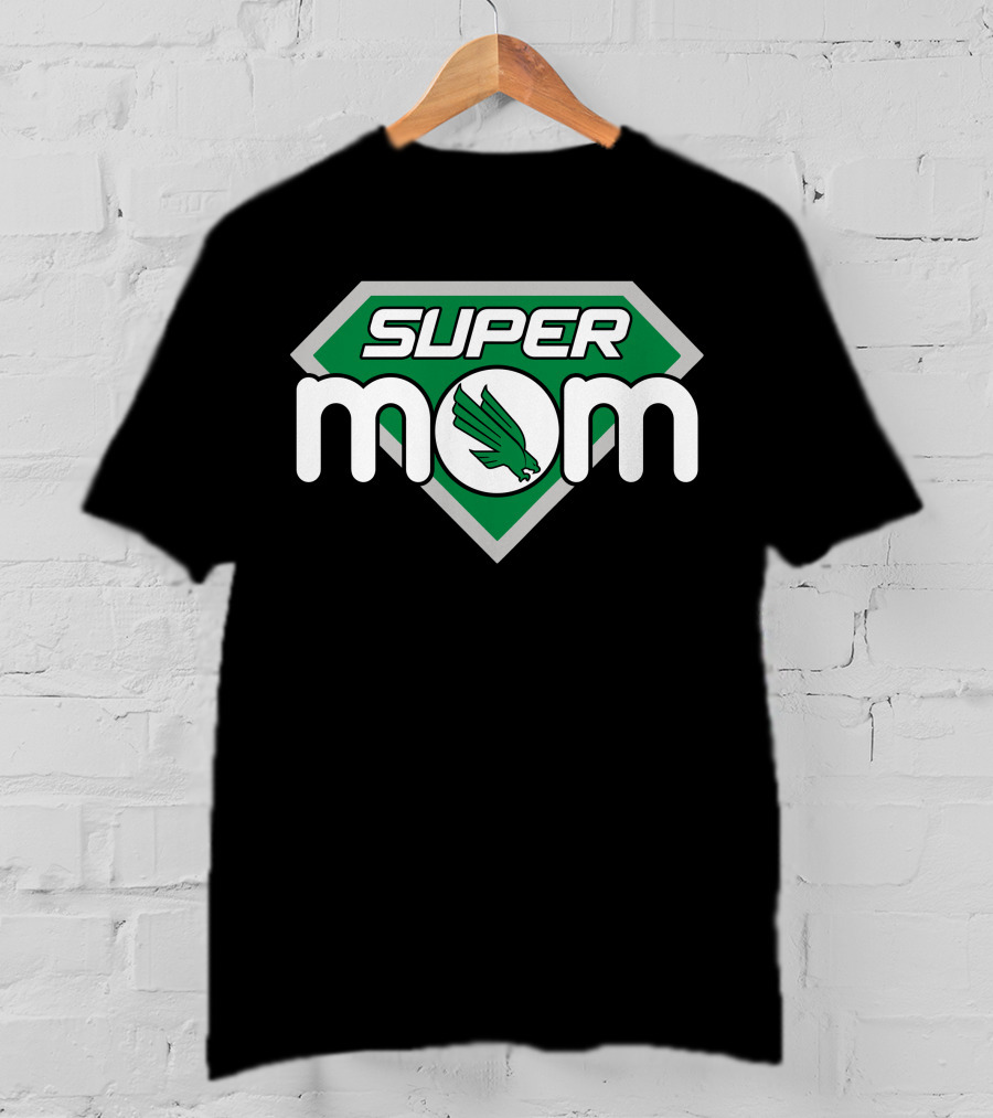 North Texas Mean Green Super Mom Shield T-Shirt