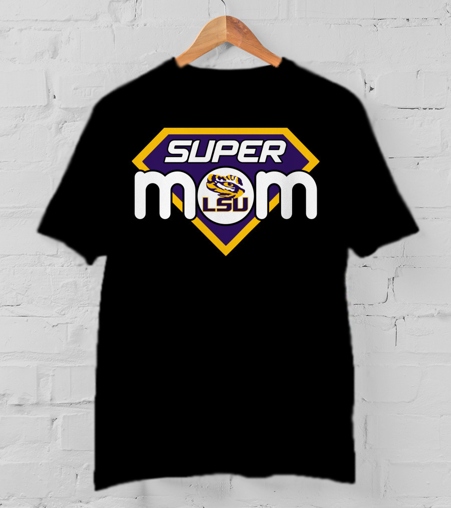 Super Mom Lsu Tigers Logo Badge T-Shirt