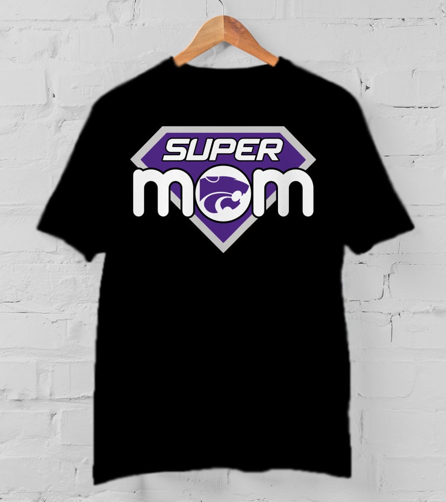 Kansas State Wildcats Super Mom Logo T-Shirt