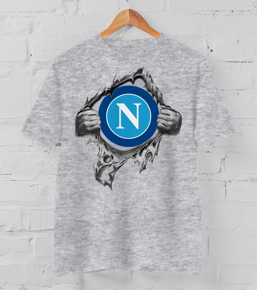 Napoli Super Fan Torn Reveal Logo T-Shirt