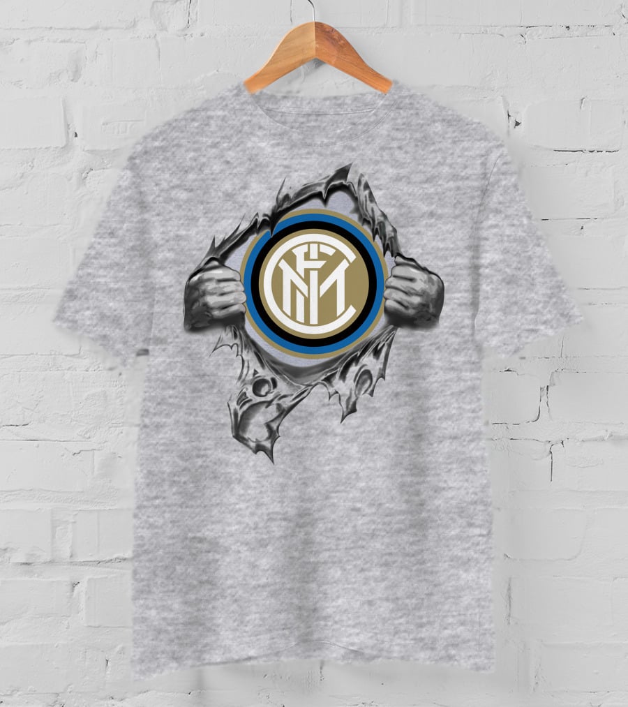 Inter Milan Super Fan 296 Iconic Club Logo Tear T-Shirt