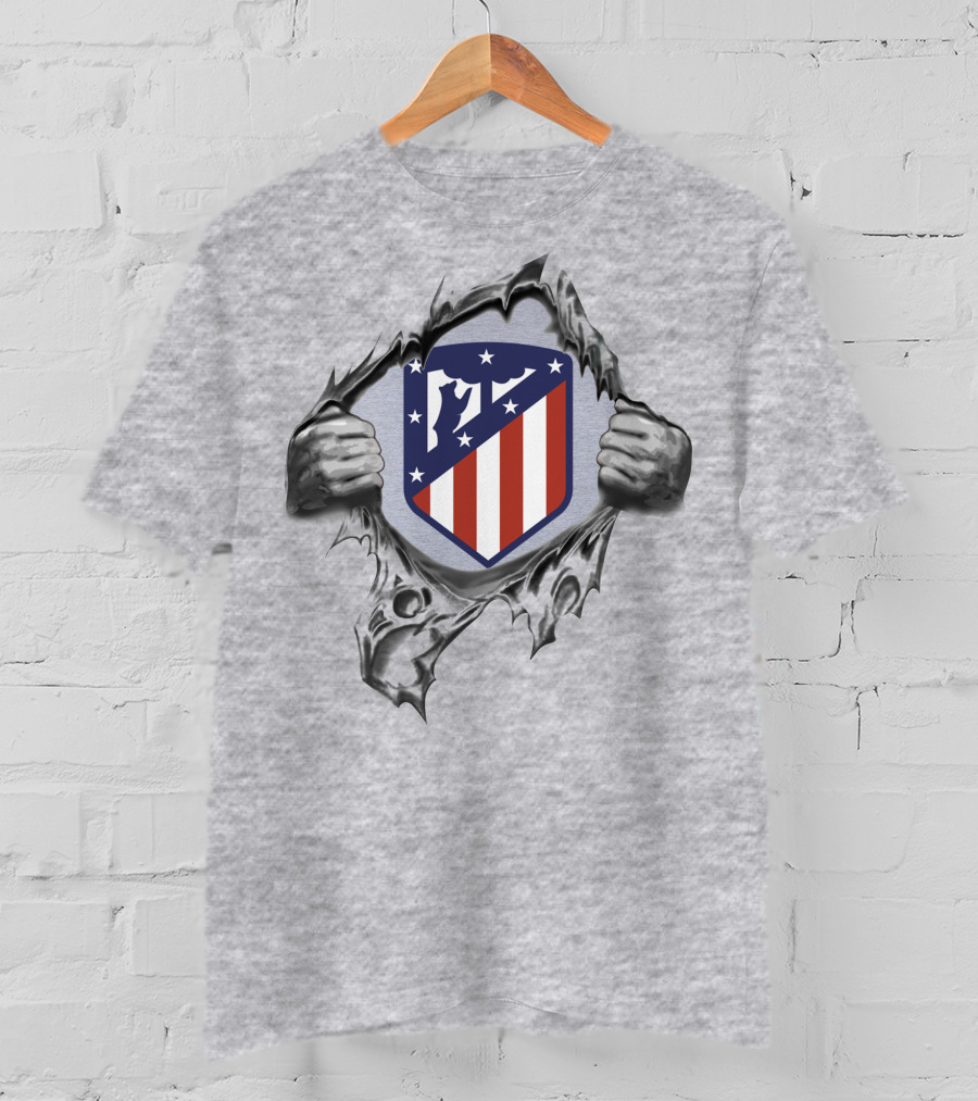 Atletico Madrid Super Fan Crest Tear T-Shirt