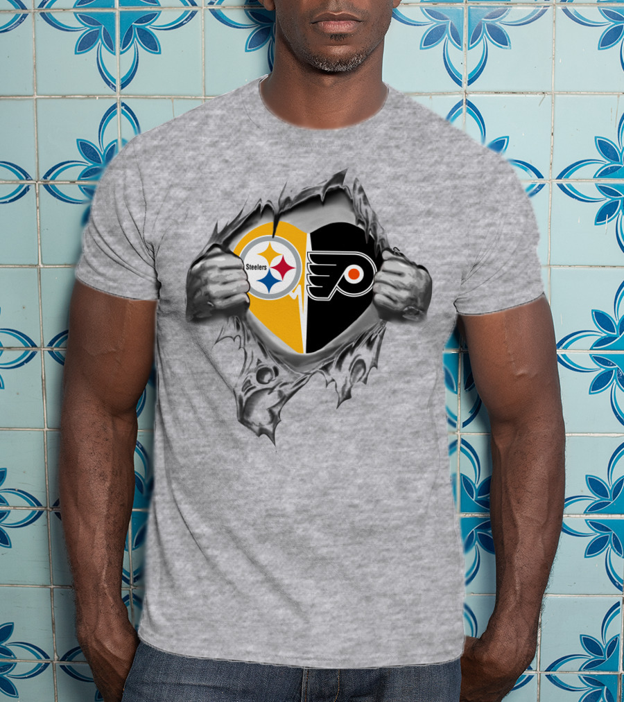 Steelers And Flyers It's In My Heart T-Shirt