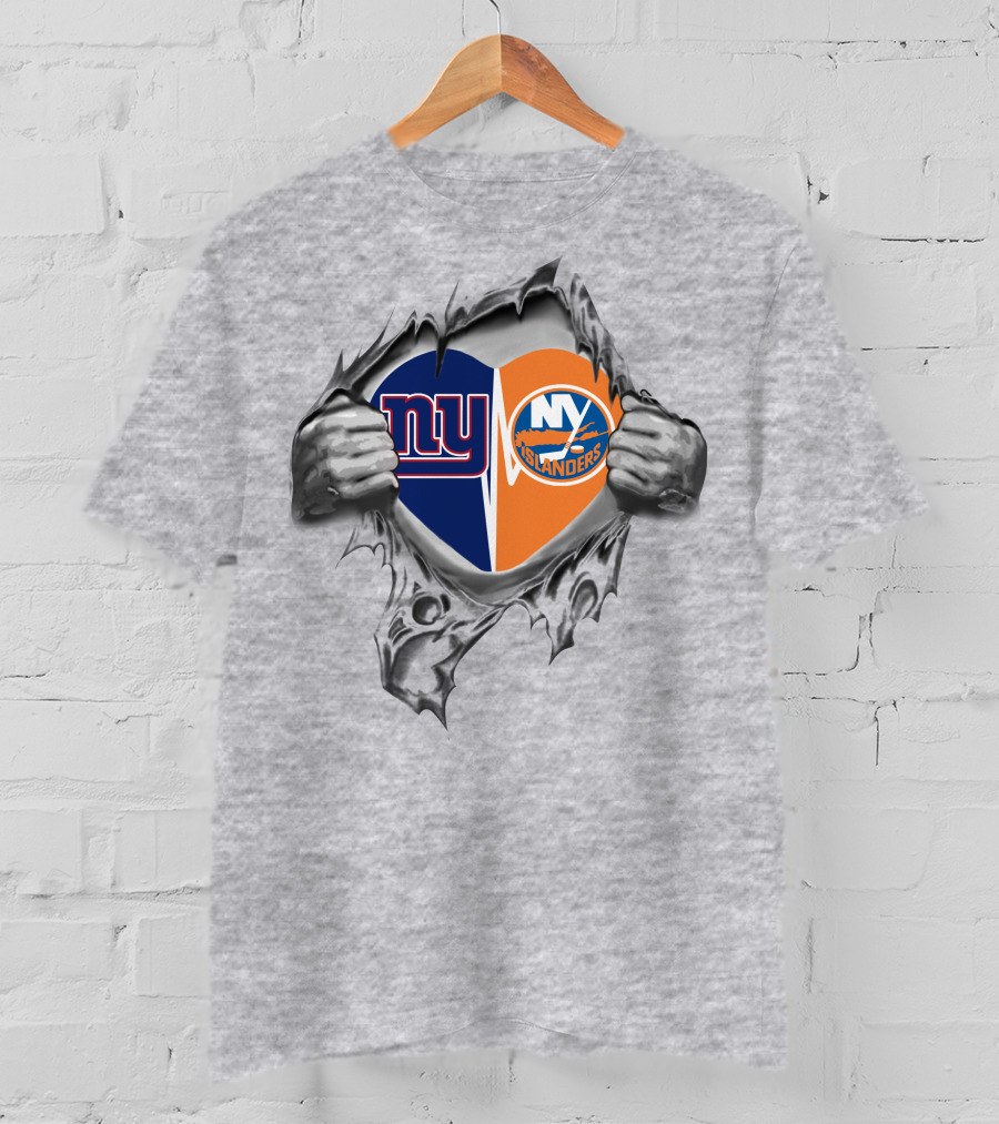 Ny Giants And Islanders Heart Inside My Soul T-Shirt