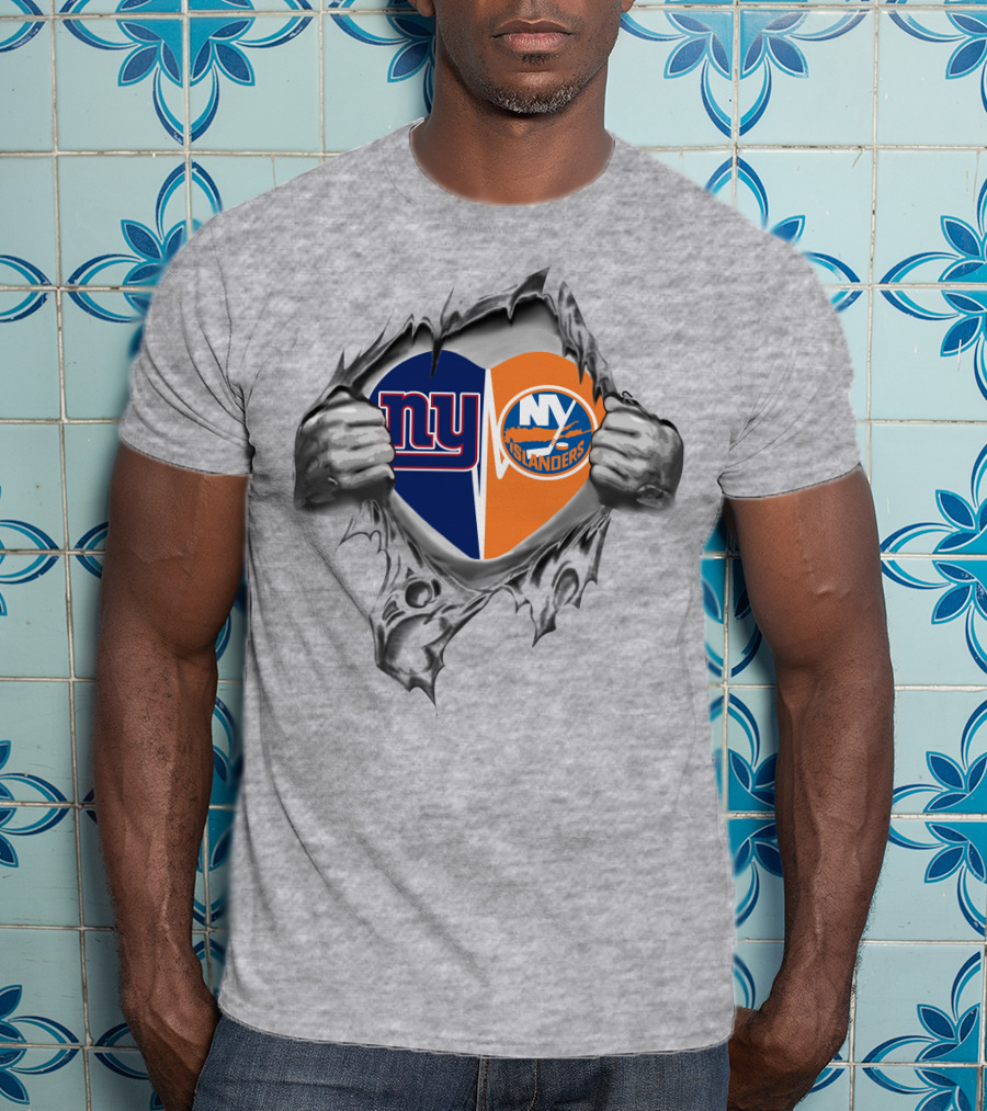Ny Giants And Islanders Heart Inside My Soul T-Shirt