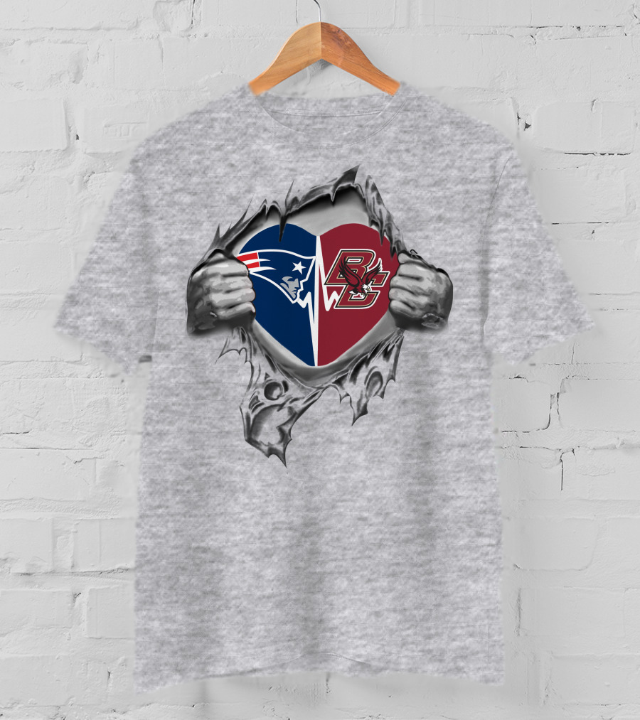 Patriots Boston College Eagles Heart 99 Patriots Boston College T-Shirt