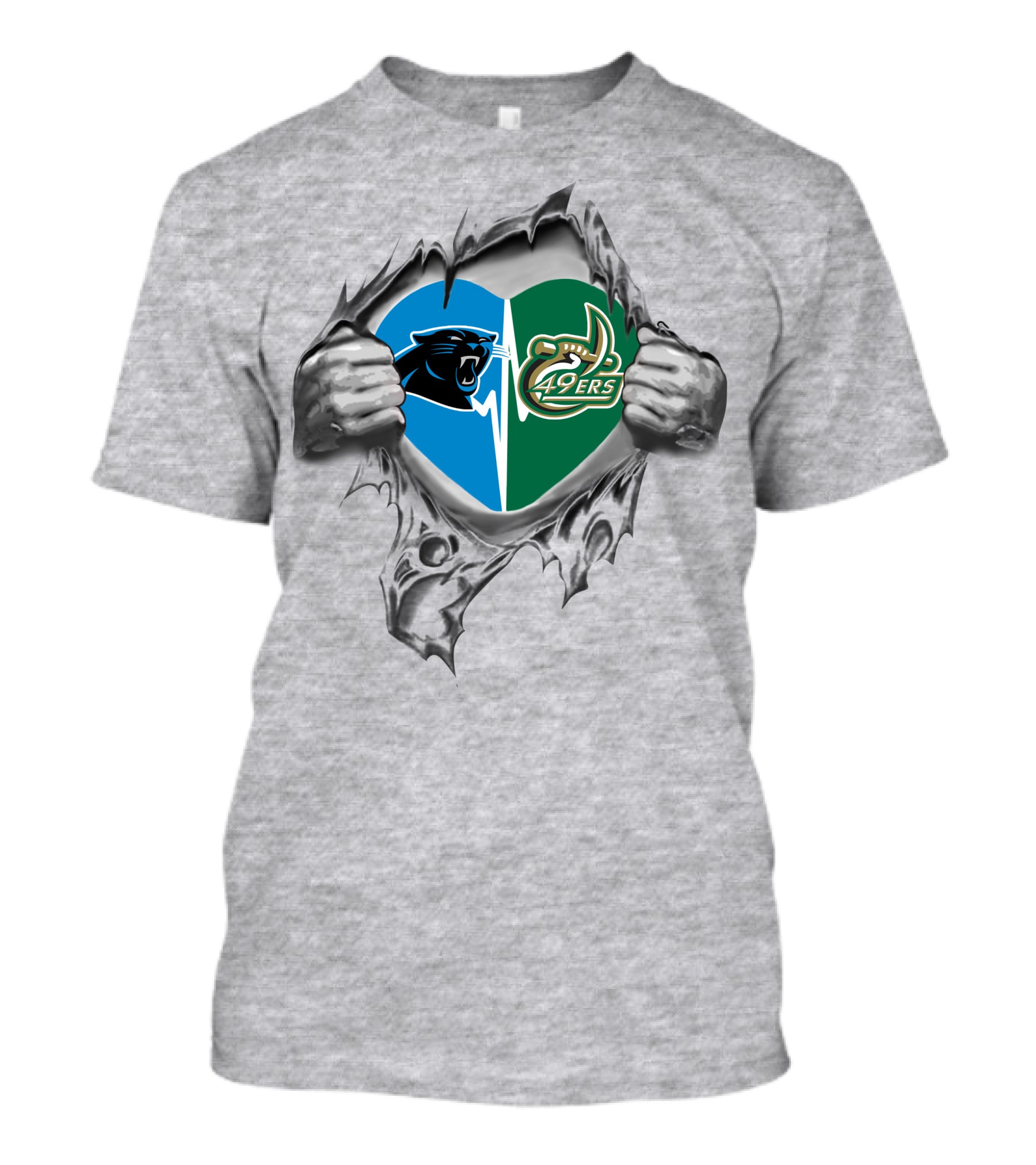 Panthers Charlotte 49ers Heart Logo It's In My Heart T-Shirt