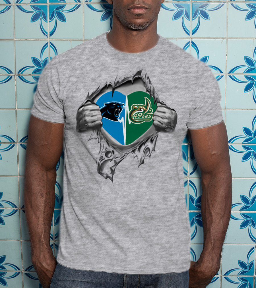Panthers Charlotte 49ers Heart Logo It's In My Heart T-Shirt