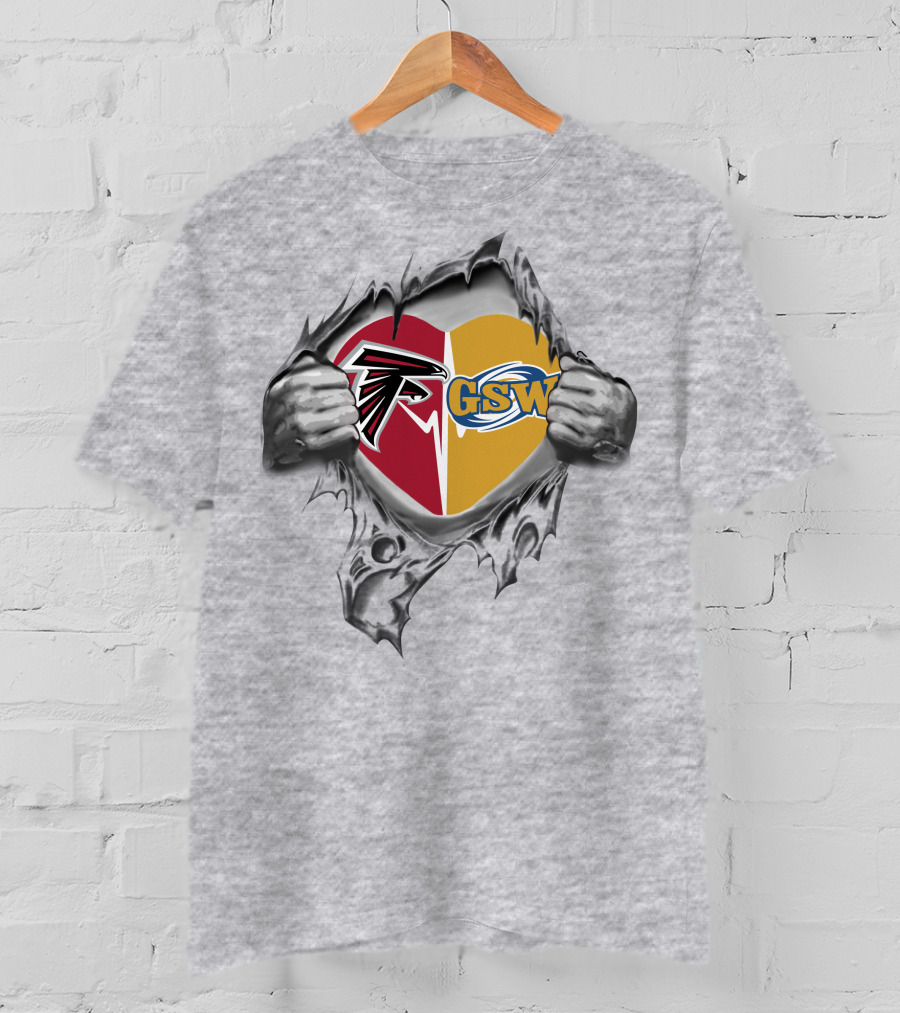 Falcons Georgia Southwestern Hurricanes Heart T-Shirt