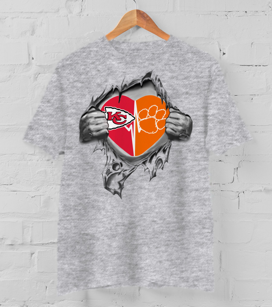 Chiefs Kansas City Heart Clemson Tigers It's In My Heart T-Shirt