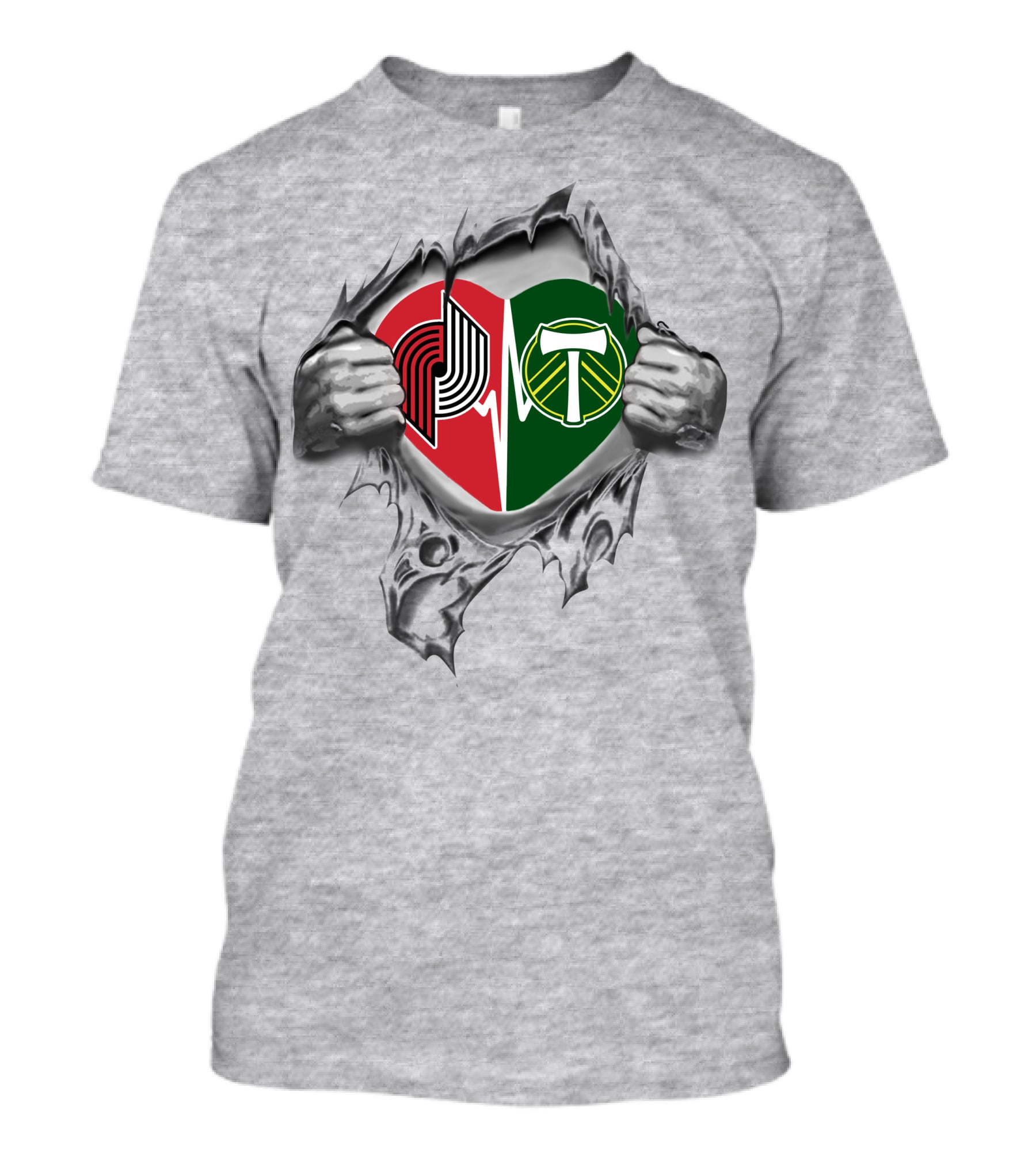 Portland Trail Blazers Timbers Heart 360 Blazers It's In My Heart T-Shirt