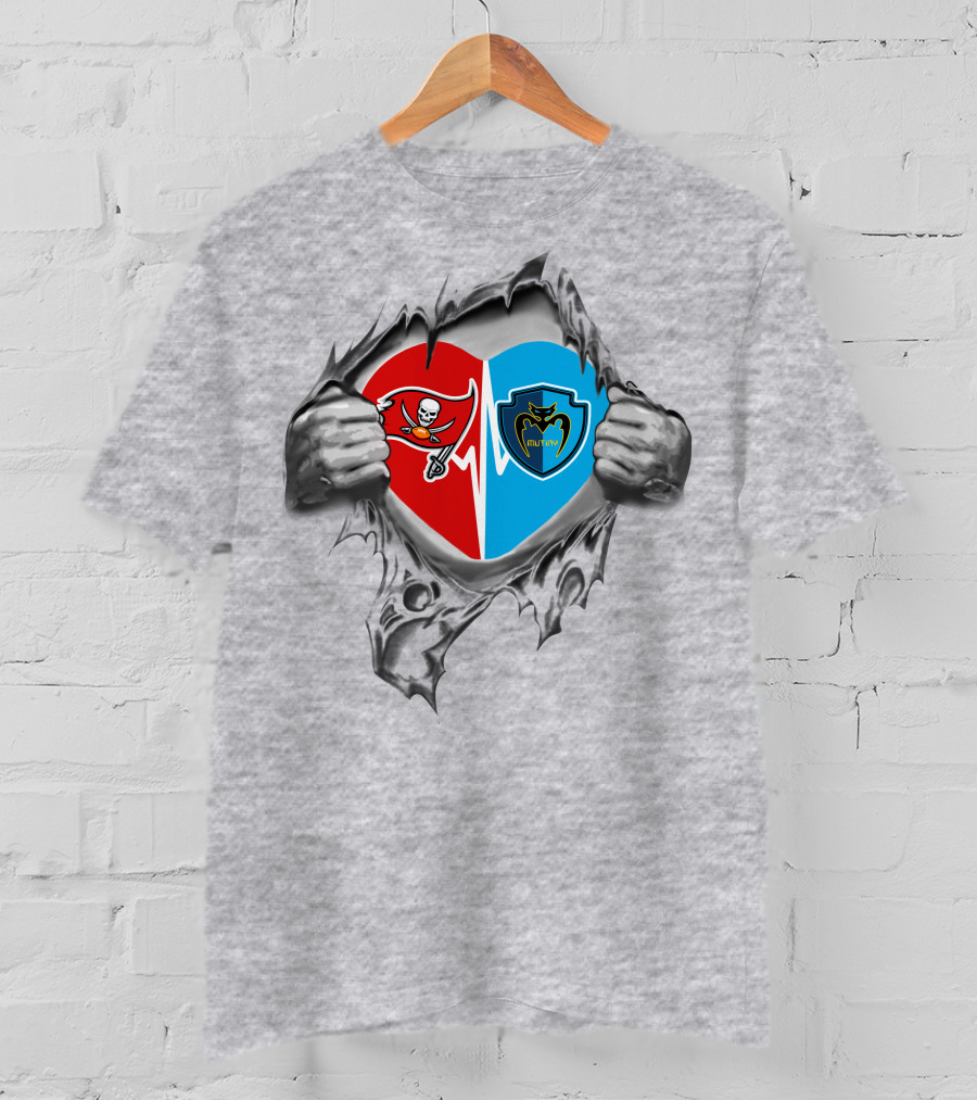 Buccaneers Mutiny Heart Tampa Bay Fan Passion T-Shirt