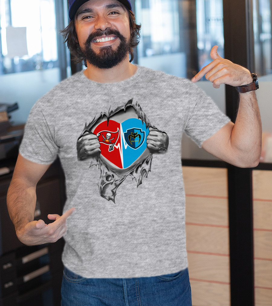 Buccaneers Mutiny Heart Tampa Bay Fan Passion T-Shirt