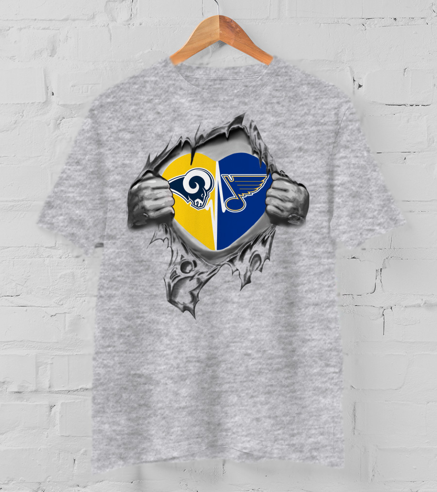 Rams Louis Blues Heart Revealed T-Shirt