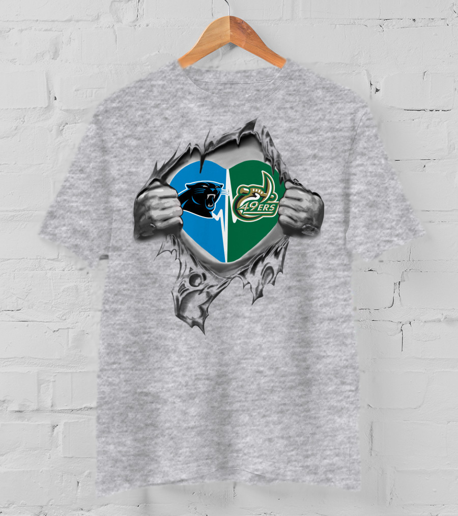 Panthers Heart Charlotte 49ers It's In My Heart T-Shirt